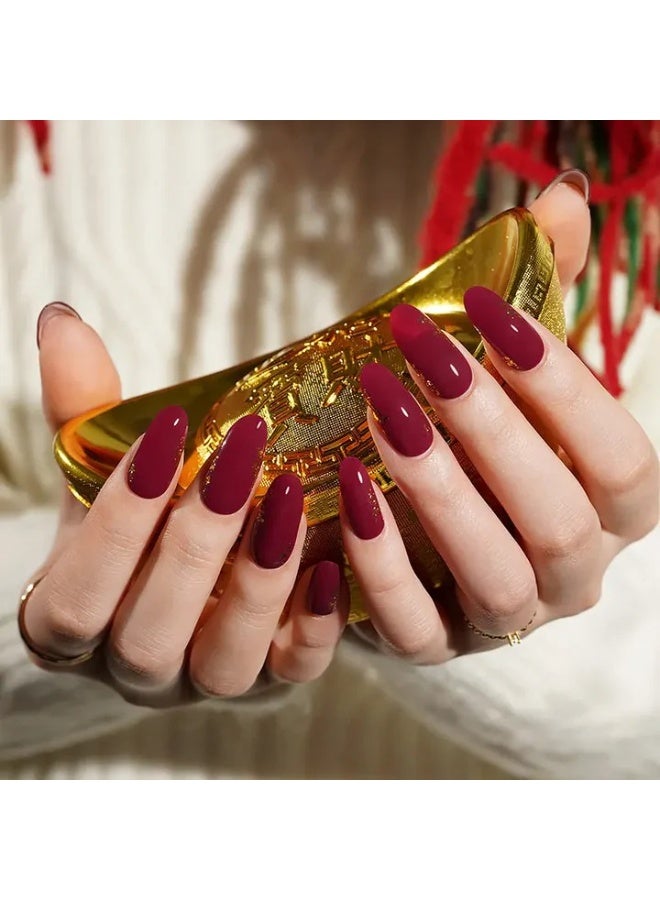 مجموعة كاملة من ملصقات جل الأظافر الممتازة مع معالجة بالأشعة فوق البنفسجية/LED | مجموعة عالية الجودة مع مبرد أظافر، ووسادات تنظيف، وأدوات خشبية، بجودة صالونات التجميل، سهلة الإزالة - Image 5